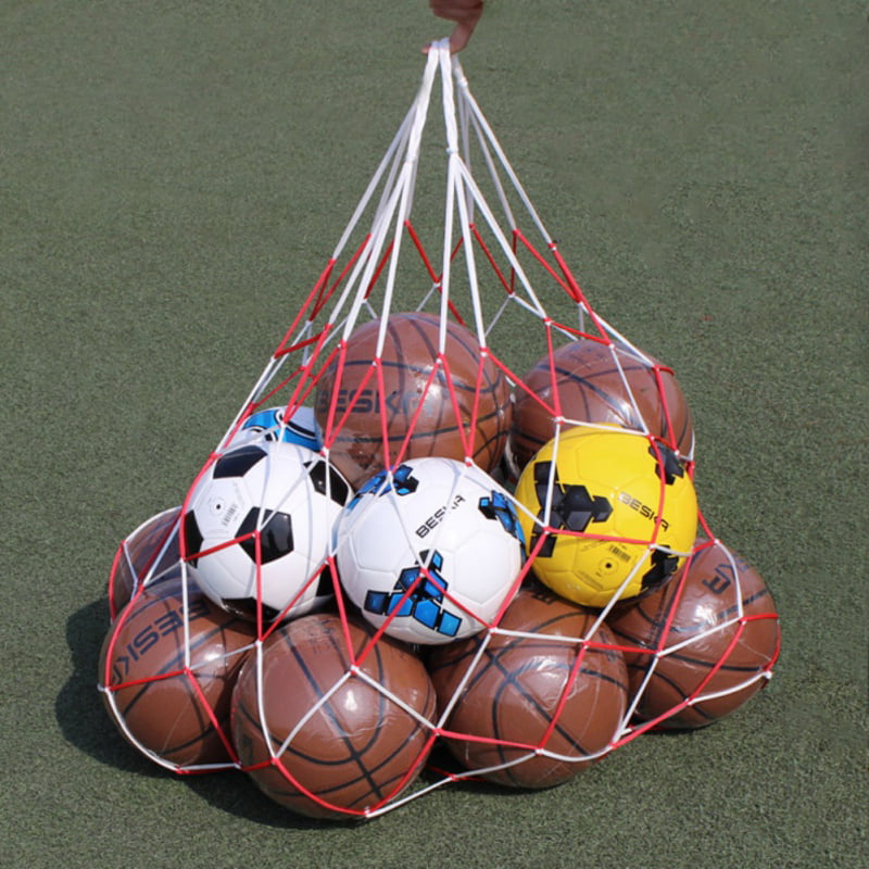 Soccer Net 10 Balls Carry Net Bag Sports Football Balls Volleyball ball I 