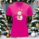 thumbnail image 3 of Playera Blusa Con Estampado De Muñeco De Nieve Navidad Color Fucsia Talla Chica Marca Emil SaEs, 3 of 4