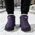 thumbnail image 6 of Qaltryn Ankle Snow Boots for Women Men Faux Fur Lined Side Zipper Non‑Slip Water‑Resistant Lightweight Short Winter Boots for Outdoor Snow Daily Wear, 6 of 9