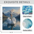 thumbnail image 3 of Diamond Art Kit for Adults, Graceful Swan Lake Mountain Reflection Diamond Painting for Adults Beginners, 5D DIY Diamond Art Painting Kits, Colorful Diamond Painting Craft for Home Decor 12x16, 3 of 7