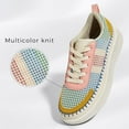 thumbnail image 4 of Mepaouo Retro Platform Sneakers for Women Lace up Casual Walking Outdoor Running Canvas Shoes(Colorful,8.5), 4 of 9