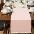 thumbnail image 3 of Fingercraft Table Runners, Cotton Dinner Table Centerpiece with Beautiful Premium Lace, Home and Dining Pink-108, 3 of 7