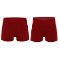 thumbnail image 6 of iiniim Kids Girls Yoga Shorts Ballet Dance Tumbling Bottoms Shorts Gymnastics Sports Undershorts Burgundy 6, 6 of 7