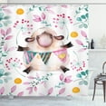 thumbnail image 1 of Ambesonne Floral Shower Curtain, Watercolor Cartoon Sheep, 69"Wx84"L, Multicolor, 1 of 3