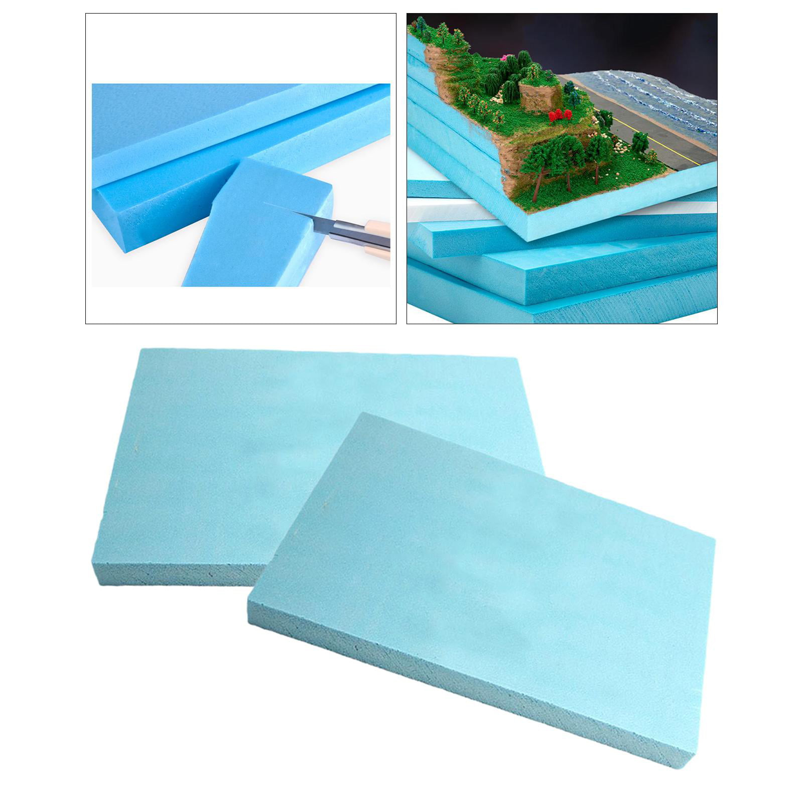 5PCS Foam Bricks DIY Model Material Diorama Base Foam Slab Foam Board Sheet  11.81x7.87x0.79inch.