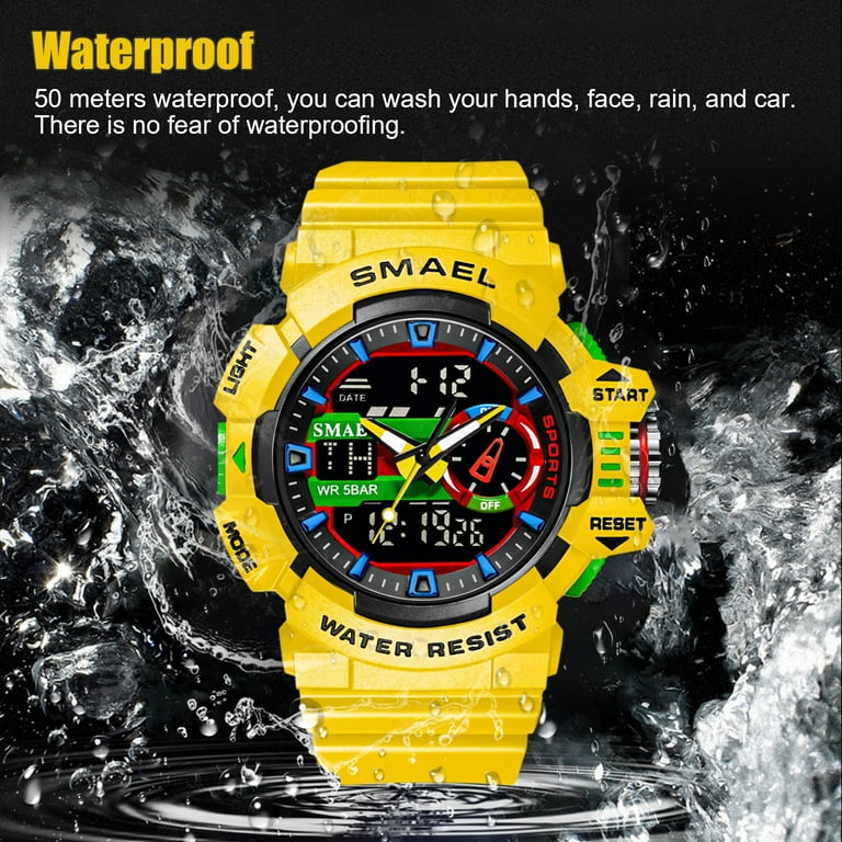 Findtime Men's Military Watch Outdoor Sports Electronic Watch Tactical Army  Wristwatch LED Stopwatch Waterproof Digital Analog Watches 