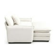 thumbnail image 2 of Single Deep Seat Sofa with Footstool with One Pillow, Suitable for Living Room and Bedroom, Club Multiple Occasions,White Corduroy (White), 2 of 10