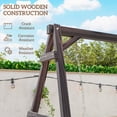 thumbnail image 6 of Outsunny Wooden Porch Swing Frame, A-Frame Swing Stand with Reinforced Bars, Hanging Chair Stand Only for Backyard, Patio, Lawn, Garden, 6 of 9