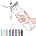 thumbnail image 1 of Botellas De Agua Hyeta De 32 Oz Con Pajita: Manténgase Motivado E Hidratado Con Horarios Convenientes Para Beber Marcas Duraderas A Prueba De Fugas, 1 of 5