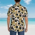 thumbnail image 6 of Balery Snake And Rose Print Men's Hawaiian Shirts Short Sleeve Beach Shirt Relaxed Fit Vacation Button Down Shirts-Large, 6 of 9