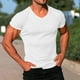 thumbnail image 1 of pstuiky camisetas para hombre, Camiseta deportiva y casual de cuello redondo de color liso para hombre. camisas casuales para hombre l, 1 of 6