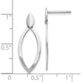 thumbnail image 4 of Solid Sterling Silver Rhodium-plated Polished Post Dangle Earrings - 25.25mm, 4 of 6