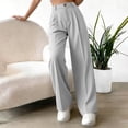 thumbnail image 5 of MaFYtyTPR Women's Striped Business Casual Dress Pants Fashion Stretchy Comfortable Straight Leg Pants Regular Fit Work Wear Z-Gray M, 5 of 7