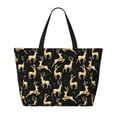 thumbnail image 2 of Kdxio Christmas Gold Deers for Beach Bag for Women Large Beach Tote Bag Waterproof Sandproof Swim Bag with Zipper Pockets Beach Vacation Travel, 2 of 7
