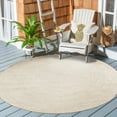 thumbnail image 5 of Superior Two-Toned Braided Round Indoor/ Outdoor Area Rug, Cream/ White, 6', 5 of 5