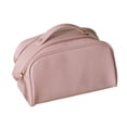 thumbnail image 2 of Large Capacity Pink Makeup Bag Double Zipper Portable Travel Toiletry Bag, 2 of 12