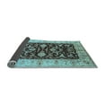 thumbnail image 2 of Ahgly Company Indoor Round Oriental Light Blue Traditional Area Rugs, 6' Round, 2 of 4