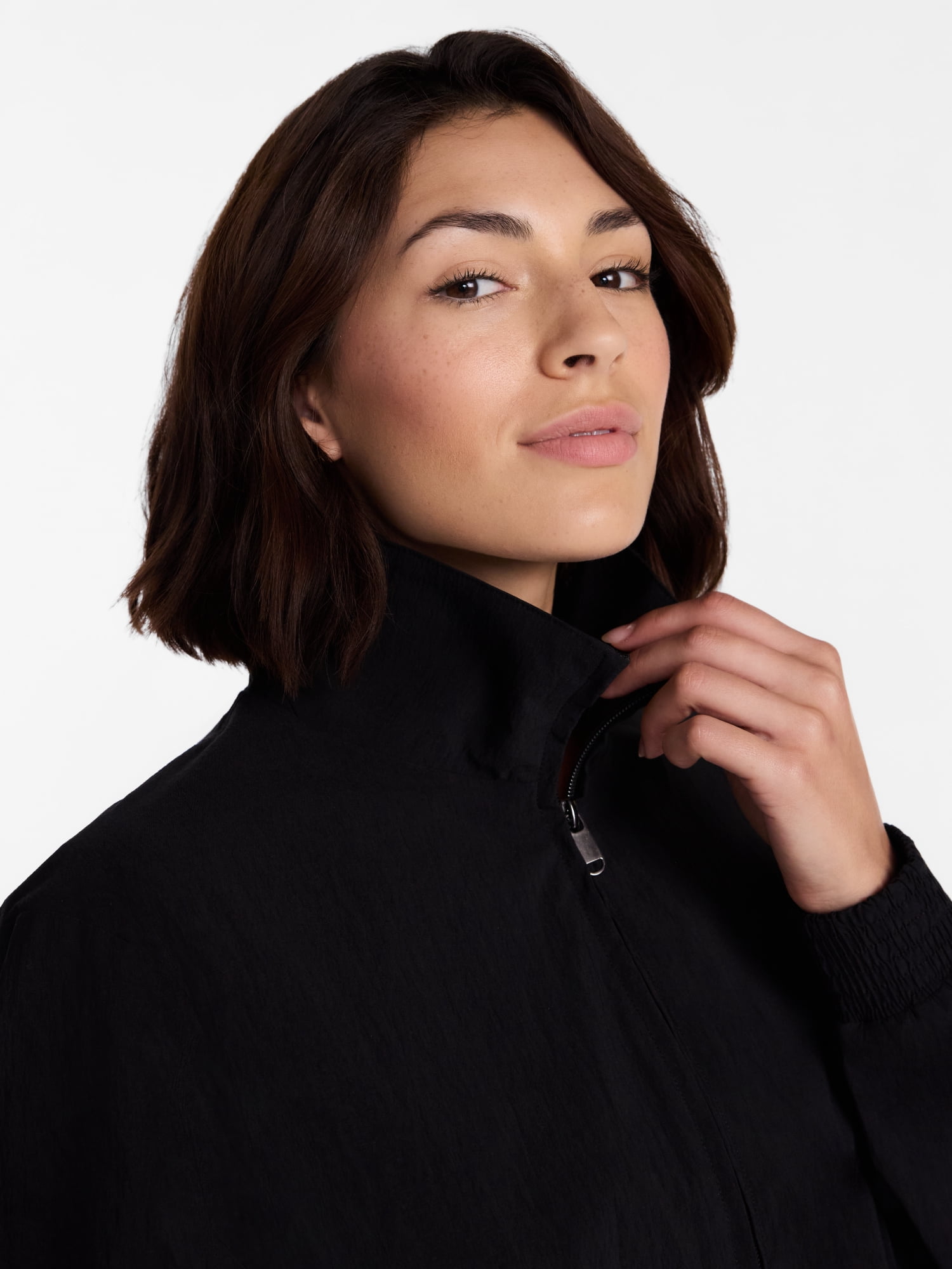 Avia Women's Funnel Neck Jacket with Long Sleeves, Sizes XS-XXXL