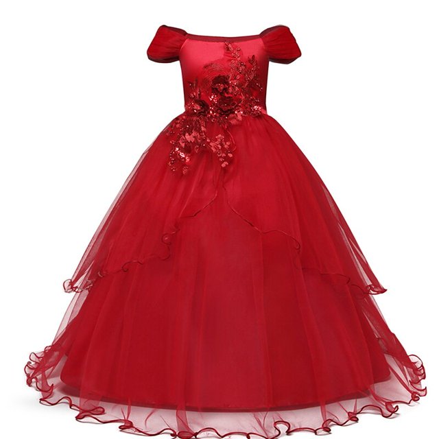Vestido de fiesta de tul azul marino para niñas Vestido de fiesta de comunión para niñas adolescentes zhangyuxiang unisex