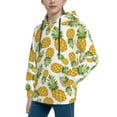 thumbnail image 2 of Salouo Pineapple Pattern Hoodie Sweatshirt for Youth, Fall Pullover Hoodie Sweatshirt Long-Sleeve Pullover Hooded Sweatshirt-Small, 2 of 6
