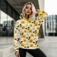 thumbnail image 4 of FOR U DESIGNS Sunflower Cow Women's Casual Hoodies Long Sleeve Sweatshirts Crew Neck Hooded Pullover Tops Size XL Oversized Sweatshirt for Women Loose Fit Tops, 4 of 7