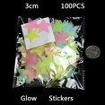 thumbnail image 4 of 100 pcs Pack Glow In The Dark 3D Stars Moon Stickers Bedroom Wall Room Decor DIY, 4 of 8