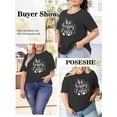 thumbnail image 4 of XCHQRTI Funny Rabbit Women Shirt Plus Size Graphic Tee Happy Easter Short Sleeve Oversized Tshirt, 4 of 9