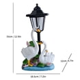 thumbnail image 3 of Solar Swan Garden Statue with Vintage Street Lamp Light, Resin Swan Decoy for Yard Decor, Solar Goose Statue Alternative, Swan Yard Decor for Garden Pond Patio, 3 of 9