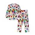 thumbnail image 1 of Balery Mexican Bright Style Pijama para Hombre de Dos Piezas con Manga Larga, Conjunto de Dormir y Descanso Suave con Bolsillos-Medium, 1 of 7