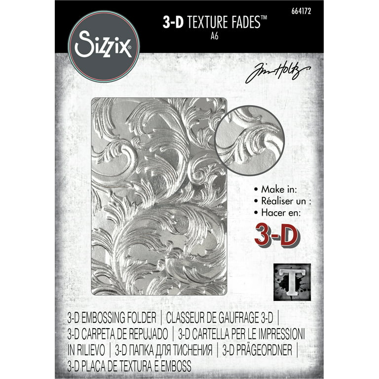 Sizzix 3-D Textured Impressions Embossing Folder, Multicolor