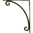thumbnail image 4 of Ekena Millwork 1 1/2"W x 12"D x 15"H Legacy Wrought Iron Bracket, (Single center brace), Antiqued Pale Gold, 4 of 8