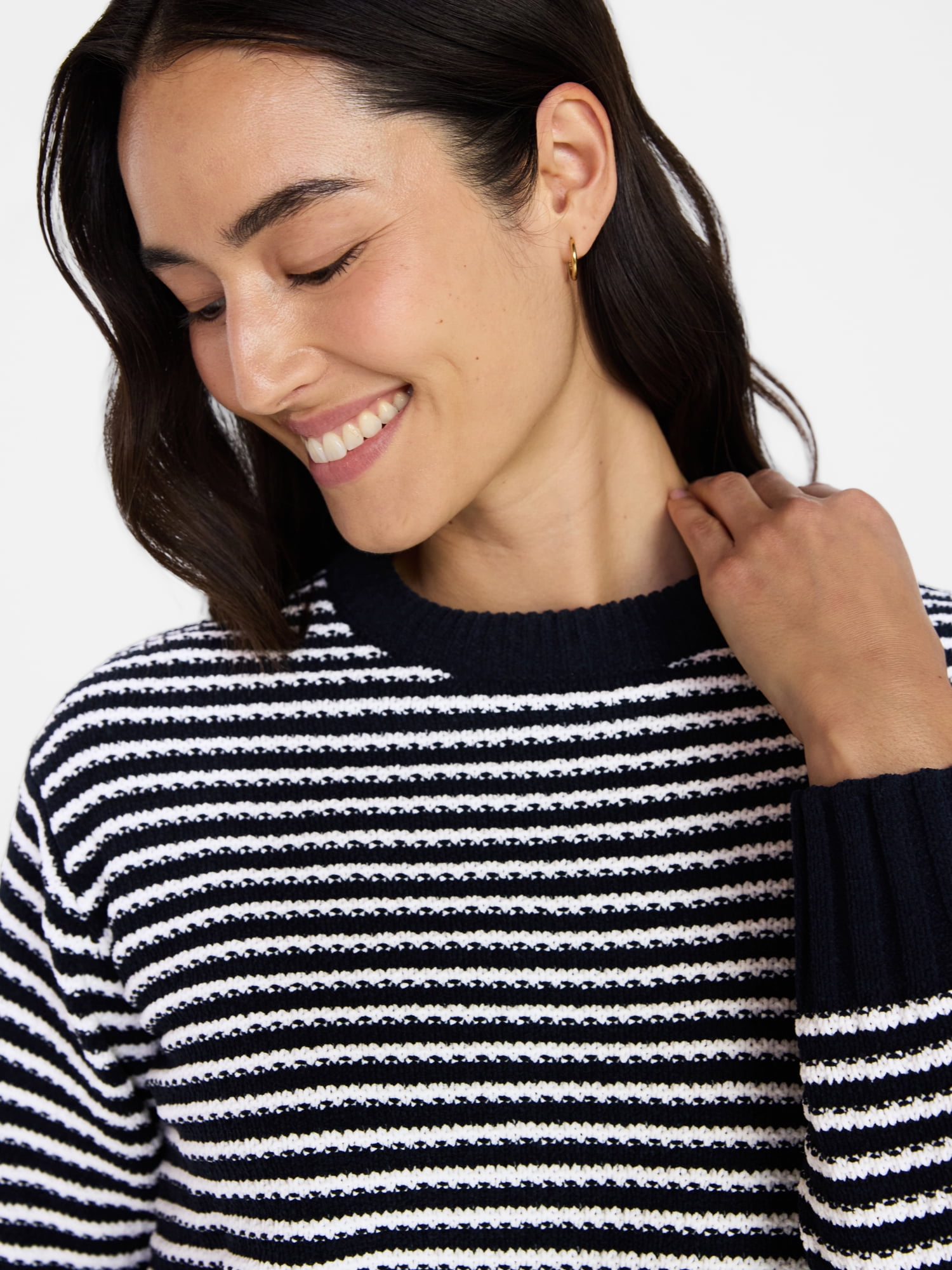 Time and Tru Women's Pullover Chenille Top with Long Sleeves, Sizes XS-XXXL