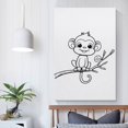 thumbnail image 5 of Cute Monkey Poster (2) Painting On Canvas Wall Art Poster Scroll Picture Print Living Room Walls Decor Home Posters 12x18inch(30x45cm), 5 of 6