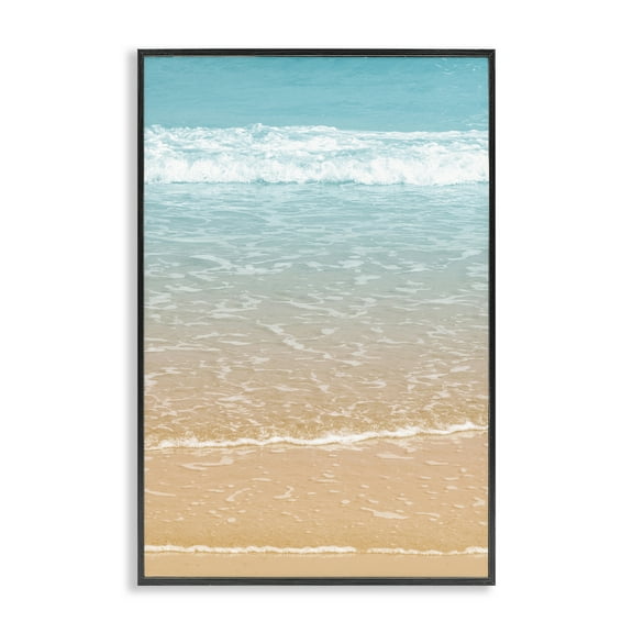 Stupell Industries Clear Summer Waters Nautical & Beach Photography Black Framed Art Print Wall Art, 12 x 18