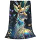 thumbnail image 2 of Balery Colorful Stained Glass Deer Manta de Felpa Suave y Acogedora – Cobija de Franela Aterciopelada para Cama, Lavable y Cálida para Sofá, Mascotas, Transpirable-60"x50", 2 of 7