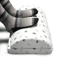 thumbnail image 3 of Leaf Foot Rest, Modern and Minimalistic Leaves Style with Abstract Pattern Design Image Print, Non-Slip Backing Adjustable Ergonomic Memory Foam Leg Support for Office, Green, by Ambesonne, 3 of 5