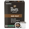 Peet's Coffee K-Cup Pods, Major Dickason's Blend Dark Roast (22 Count) Single Serve Pods Compatible with Keurig Brewers