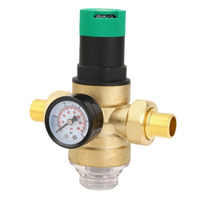 Régulateur de Pression d'Eau pour VR, Valve Réglable, Réducteur de Pression d'Eau avec Compteur de 0,1 à 0,5 MPa