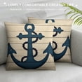 thumbnail image 3 of Wuche  Vintage Sea Pillow Covers Wood Grain Anchor Compass with Quotes Ocean Theme Cushion Cover Nautical &amp; Coastal Beach Lake House Gifts Decorations Pillowcases, 3 of 5