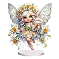 thumbnail image 1 of Kit de adornos de mesa con pintura de diamante de doble cara con forma especial de Hada de las flores, 1 of 9