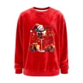 thumbnail image 6 of Amidoa Flannel Women Tops Red Christmas Plus Size Long Sleeve Graphic Soft Winter Shirts Womens Tees L, 6 of 6