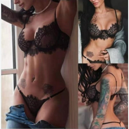 

2021 Amazon Aliexpress Lady Seduction Lace Three-Point Bra Shoulder Straps Sexy Underwear Spot