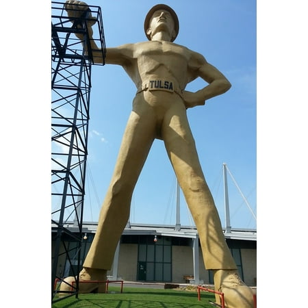 - Peel-n-Stick Poster of City Male State Fair High Oklahoma Tulsa Statue Poster 24x16 Adhesive Sticker Poster Print