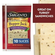 Sargento Sliced Pepper Jack Natural Cheese, 10 slices