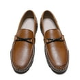 thumbnail image 6 of Men's Casual Loafers Slip On Leather Shoes Comfortable Lightweight Driving Shoes Male Moccasins Classic Penny Loafer Flats Boat Shoes Outdoor Walking Shoes, 6 of 21
