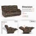 MCombo 3 Seater Zero Gravity Power Reclining Sofa for Living Room ...