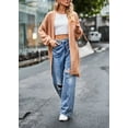 thumbnail image 2 of Women Lightweight Cardigan Sweater Mid Length Solid Color Long Sleeve Open Front Fall Winter Knit Coat Outwear, 2 of 7