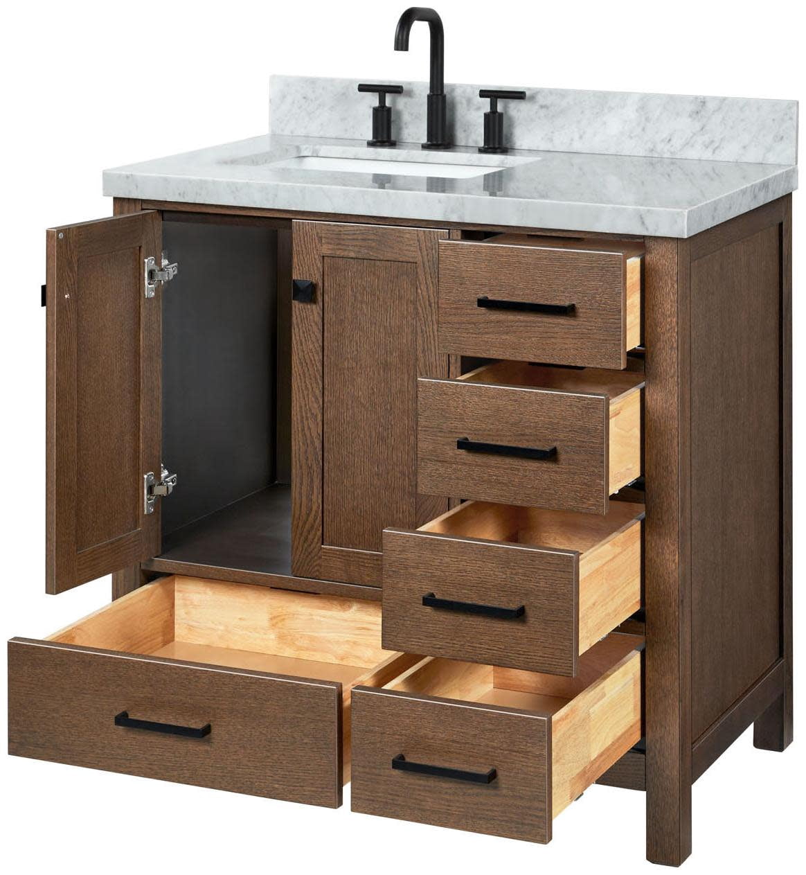 Ariel A037SLCWRVOMNB Cambridge 37" Free Standing Single Basin Vanity Set - Blue