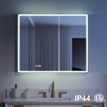 thumbnail image 3 of ANGELES HOME 36"x30" LED Mirrored Medicine Cabinet, Medicine Cabinets with Lights for Bathroom, Recessed or Surface Mount, Led Medicine Cabinet with Outlets & USB, Defogger, Dimmer, Double Open Door, 3 of 12