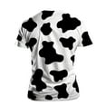 thumbnail image 2 of Rebaike Men's Cow Print T-Shirt Funny Black & White Cow Pattern Shirt, 2 of 6